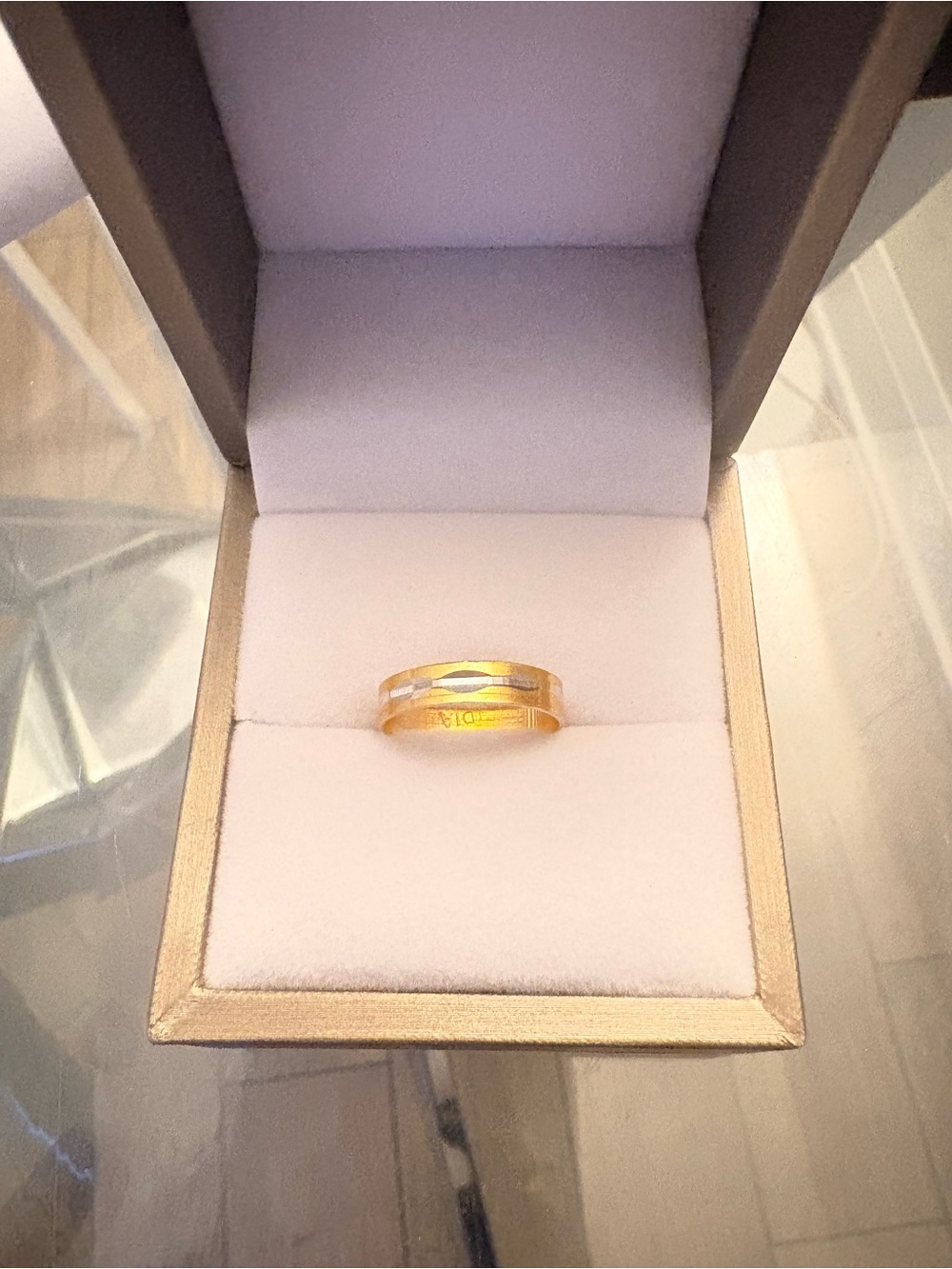 Gold and Silver Two-Tone Women's Band Ring